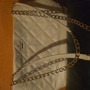 Kate Spade White Quilted Chain Shoulder Bag